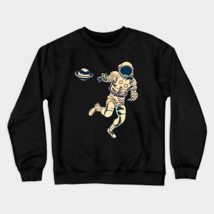 Astronaut Playing Football Crewneck Sweatshirt